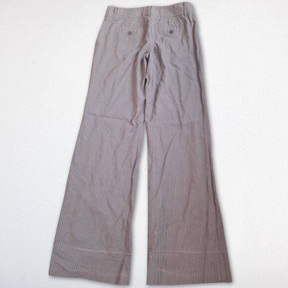 RW&CO Women Trousers Vertical Tapered Mid Rise Striped Gray Size 6 Straight Leg - Picture 3 of 16